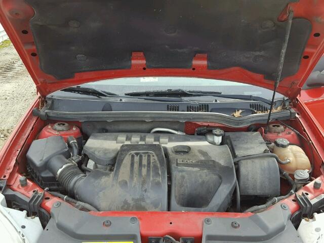 1G1AK55F577315735 - 2007 CHEVROLET COBALT LS RED photo 7