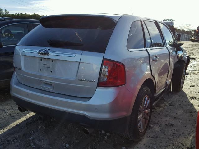 2FMDK3KC8CBA87309 - 2012 FORD EDGE LIMIT SILVER photo 4