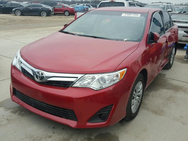 4T4BF1FK6ER431773 - 2014 TOYOTA CAMRY L RED photo 2