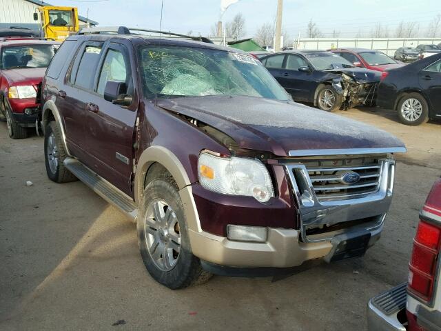 1FMEU74806UA01701 - 2006 FORD EXPLORER E MAROON photo 1