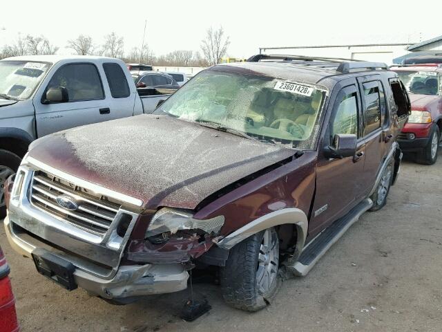 1FMEU74806UA01701 - 2006 FORD EXPLORER E MAROON photo 2