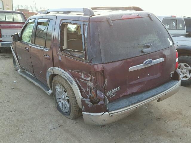 1FMEU74806UA01701 - 2006 FORD EXPLORER E MAROON photo 3