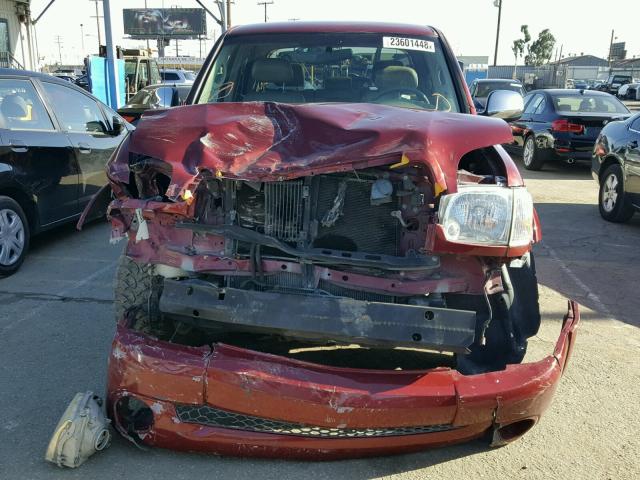 5TBET38146S522639 - 2006 TOYOTA TUNDRA DOU BURGUNDY photo 9