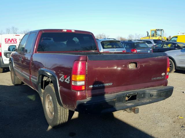 2GCEK19V2Y1180845 - 2000 CHEVROLET SILVERADO MAROON photo 3