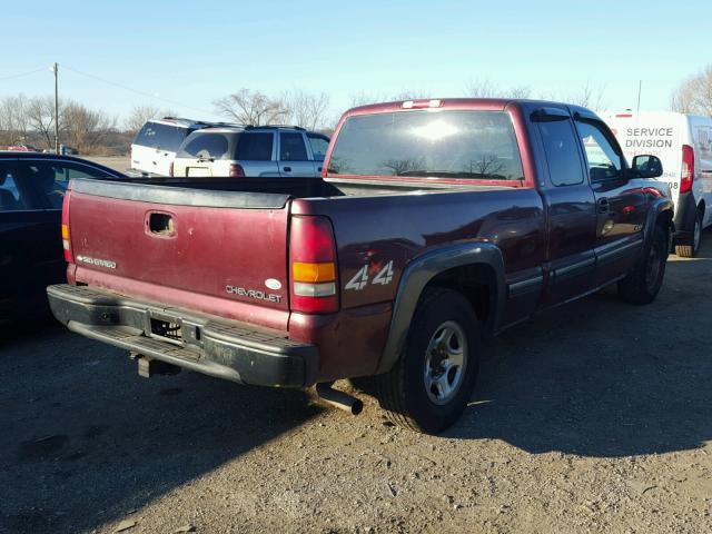 2GCEK19V2Y1180845 - 2000 CHEVROLET SILVERADO MAROON photo 4