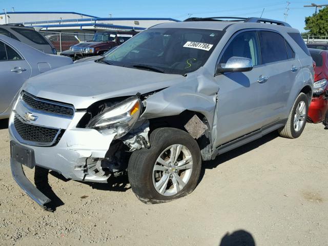 2CNFLGEC0B6268162 - 2011 CHEVROLET EQUINOX LT SILVER photo 2