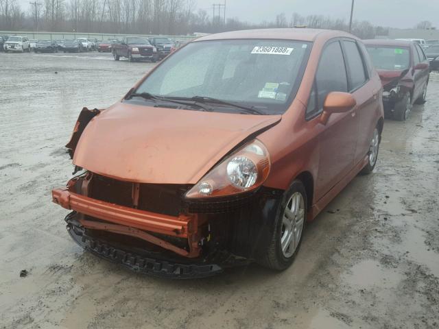 JHMGD38618S062177 - 2008 HONDA FIT SPORT ORANGE photo 2