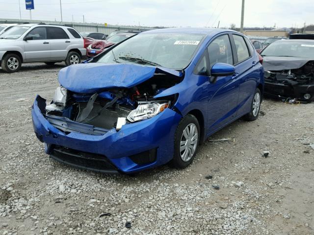 JHMGK5H59GX026957 - 2016 HONDA FIT LX BLUE photo 2