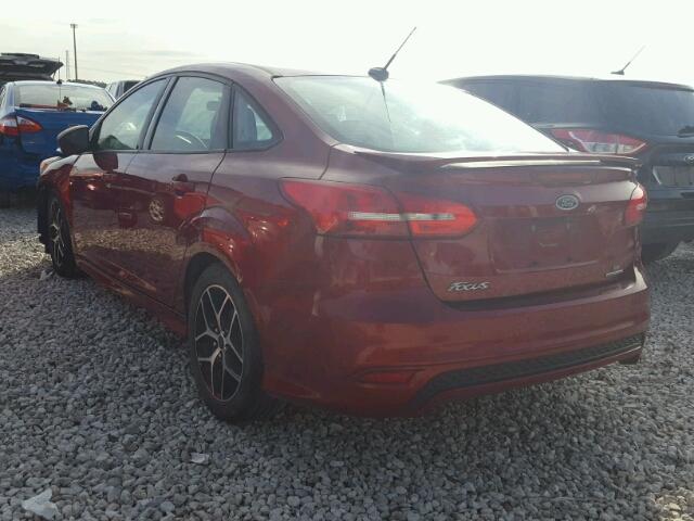 1FADP3F27FL261016 - 2015 FORD FOCUS SE RED photo 3