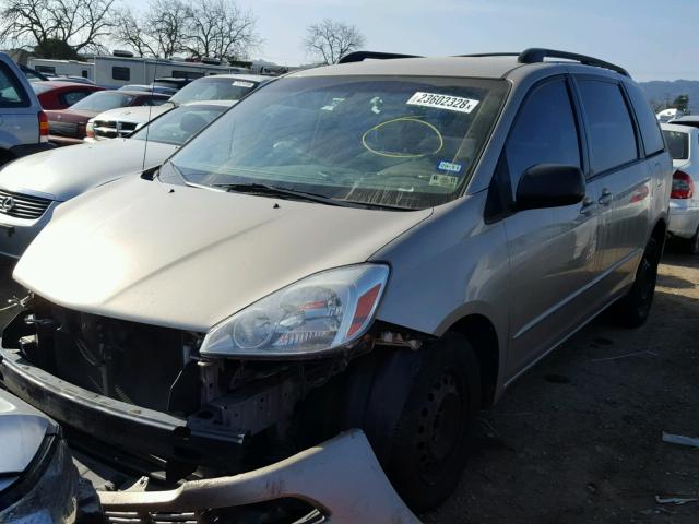 5TDZA23C45S331898 - 2005 TOYOTA SIENNA CE GOLD photo 2