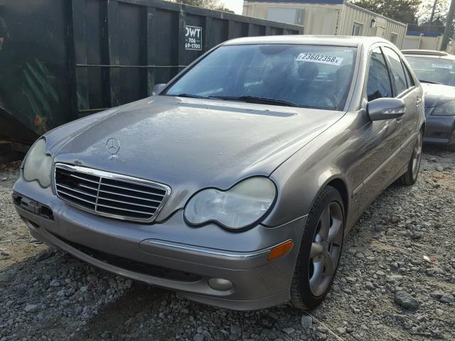 WDBRF40J44F518510 - 2004 MERCEDES-BENZ C 230K SPO GRAY photo 2