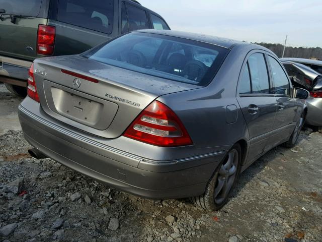 WDBRF40J44F518510 - 2004 MERCEDES-BENZ C 230K SPO GRAY photo 4