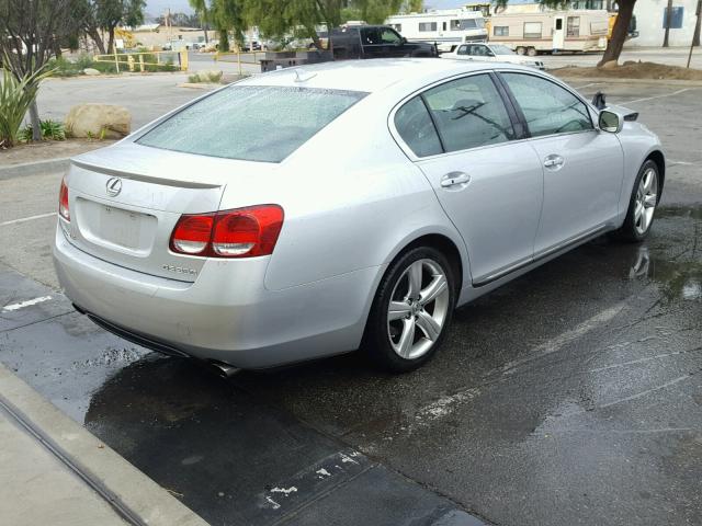 JTHBE96S470025502 - 2007 LEXUS GS 350 SILVER photo 4