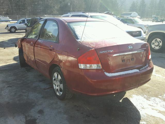 KNAFE222595666239 - 2009 KIA SPECTRA EX MAROON photo 3