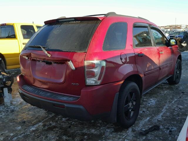 2CNDL23F056009828 - 2005 CHEVROLET EQUINOX LS RED photo 4