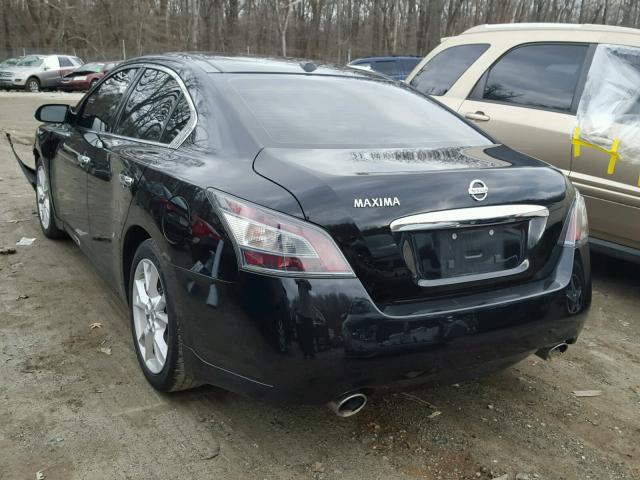 1N4AA5APXEC914598 - 2014 NISSAN MAXIMA S BLACK photo 3