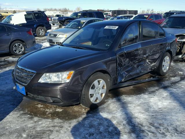 5NPET46C89H483551 - 2009 HYUNDAI SONATA GLS BROWN photo 2