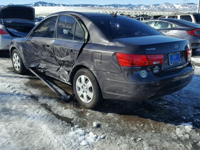 5NPET46C89H483551 - 2009 HYUNDAI SONATA GLS BROWN photo 3