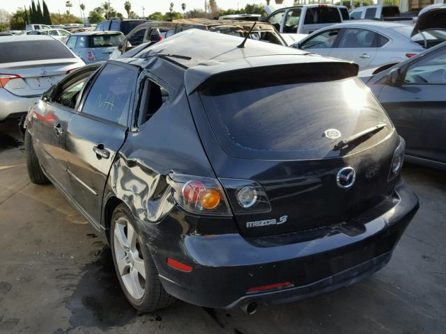 JM1BK143641208235 - 2004 MAZDA 3 HATCHBAC BLACK photo 3