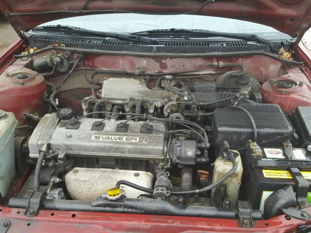 JT2AE04E3P0020614 - 1993 TOYOTA COROLLA RED photo 7