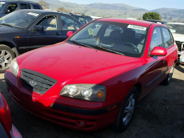 KMHDN56D05U164922 - 2005 HYUNDAI ELANTRA GL RED photo 2