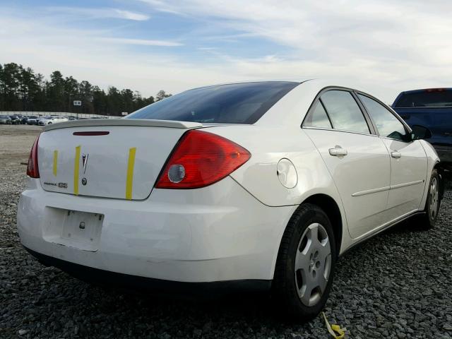 1G2ZF57B184169916 - 2008 PONTIAC G6 VALUE L WHITE photo 4