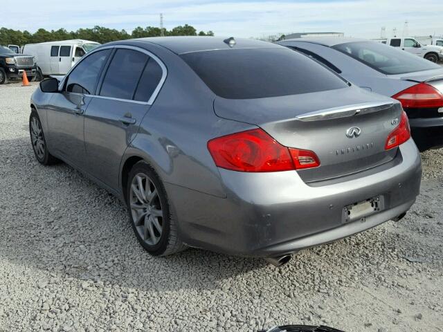 JN1CV6AP1DM722866 - 2013 INFINITI G37 BASE GRAY photo 3