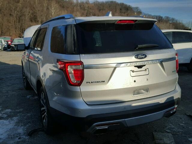 1FM5K8HT2GGC57249 - 2016 FORD EXPLORER P SILVER photo 3