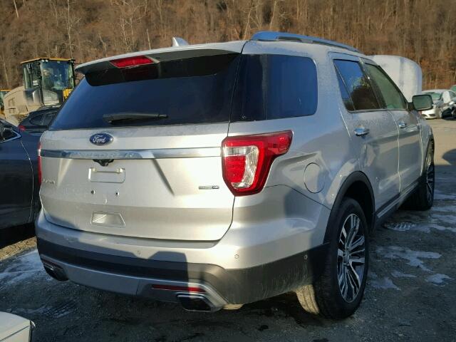 1FM5K8HT2GGC57249 - 2016 FORD EXPLORER P SILVER photo 4