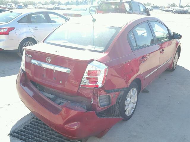 3N1AB6AP5CL689394 - 2012 NISSAN SENTRA 2.0 RED photo 4