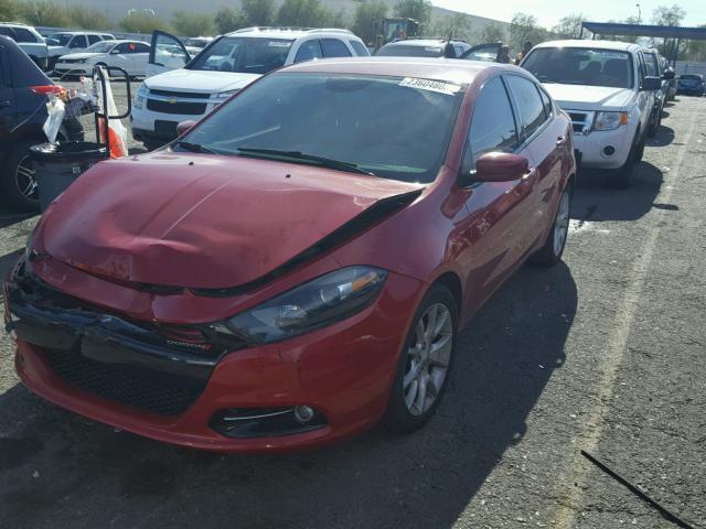 1C3CDFBH6DD641339 - 2013 DODGE DART SXT RED photo 2