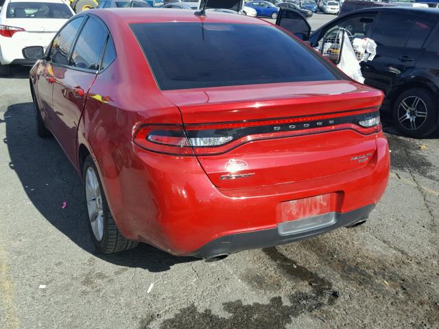 1C3CDFBH6DD641339 - 2013 DODGE DART SXT RED photo 3