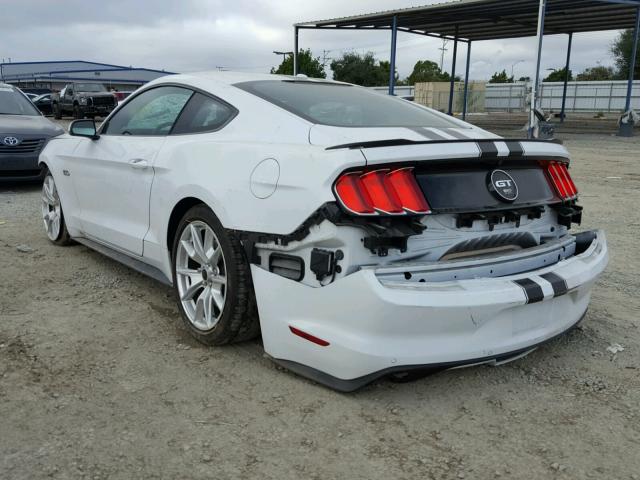 1FA6P8CFXF5363640 - 2015 FORD MUSTANG GT WHITE photo 3