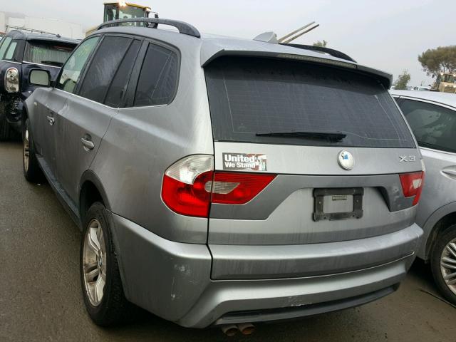 WBXPA93436WG74332 - 2006 BMW X3 3.0I SILVER photo 3