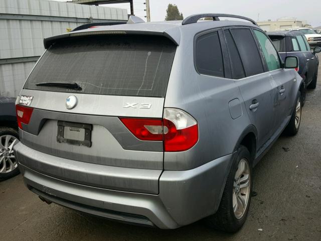 WBXPA93436WG74332 - 2006 BMW X3 3.0I SILVER photo 4