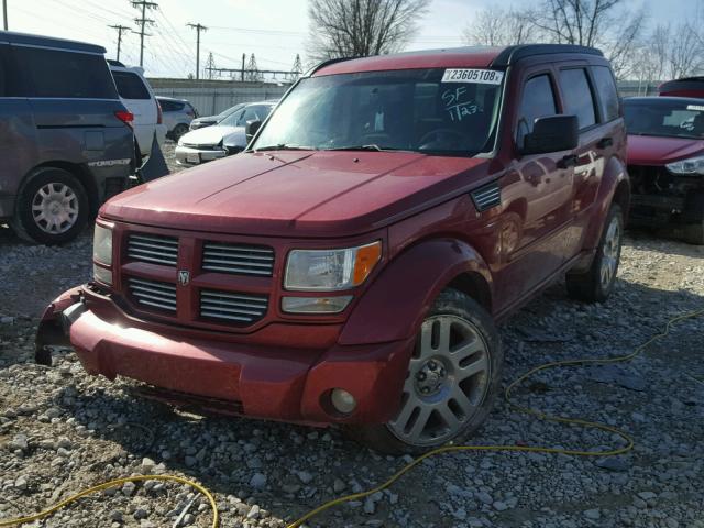 1D8GU58678W102477 - 2008 DODGE NITRO R/T MAROON photo 2