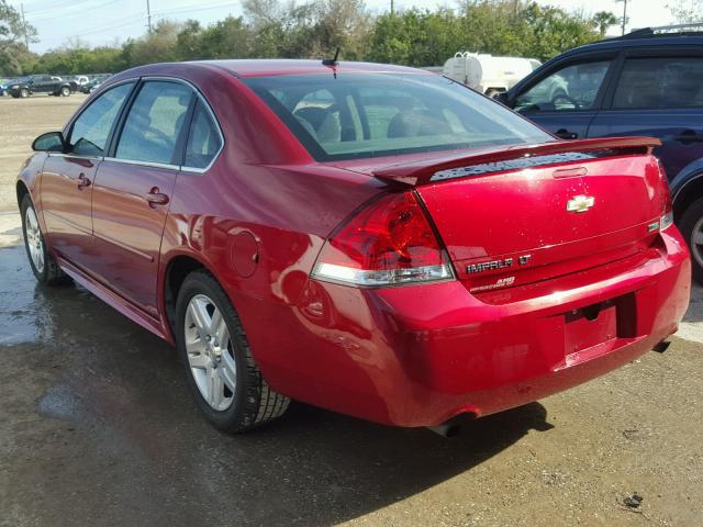 2G1WG5E37D1188105 - 2013 CHEVROLET IMPALA LT RED photo 3