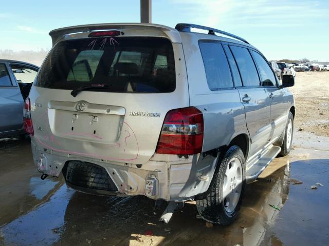 JTEDP21A840031675 - 2004 TOYOTA HIGHLANDER SILVER photo 4