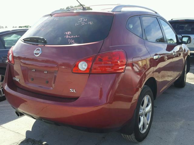 JN8AS5MT3AW001517 - 2010 NISSAN ROGUE S RED photo 4