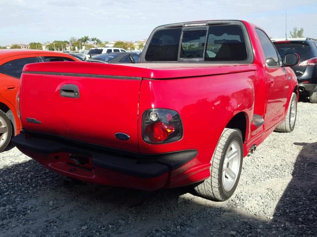 2FTRF073X3CA79342 - 2003 FORD F150 SVT L RED photo 4