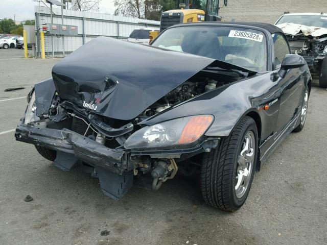 JHMAP114X3T004453 - 2003 HONDA S2000 BLACK photo 2