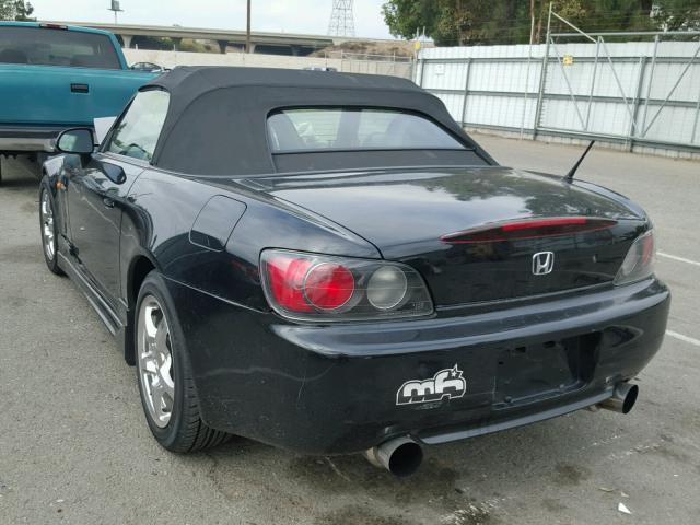 JHMAP114X3T004453 - 2003 HONDA S2000 BLACK photo 3