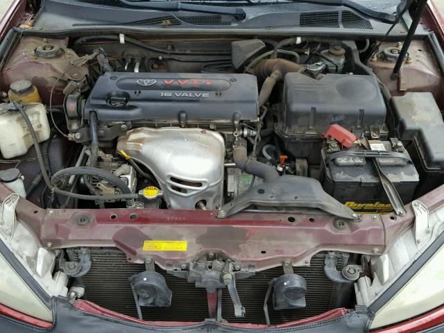 4T1BE32K32U066866 - 2002 TOYOTA CAMRY LE MAROON photo 7