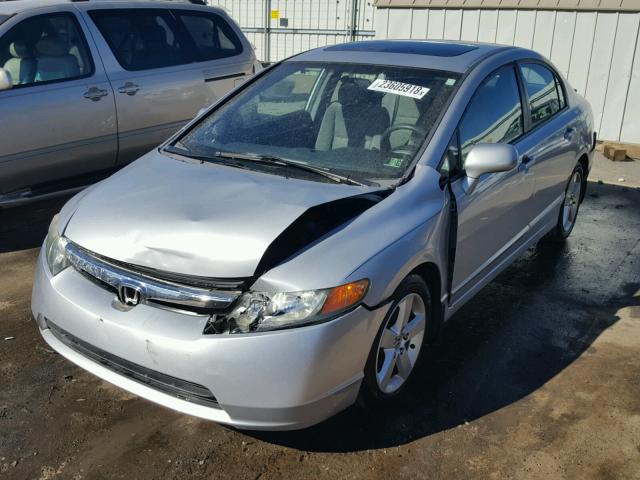 1HGFA16858L028737 - 2008 HONDA CIVIC EX ვერცხლისფერი ფოტო 2