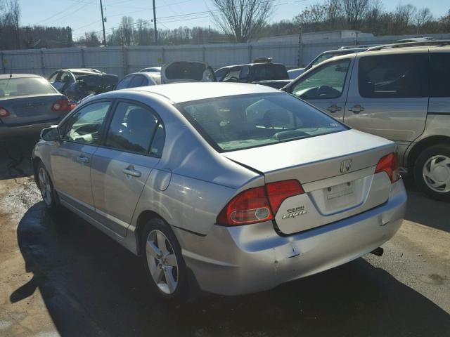 1HGFA16858L028737 - 2008 HONDA CIVIC EX ვერცხლისფერი ფოტო 3