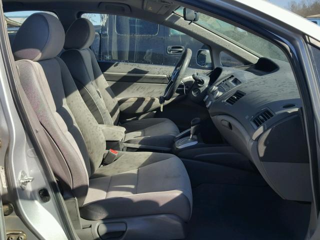 1HGFA16858L028737 - 2008 HONDA CIVIC EX ვერცხლისფერი ფოტო 5