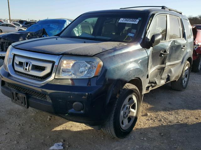 5FNYF38249B013549 - 2009 HONDA PILOT LX GREEN photo 2