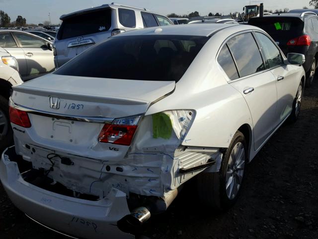 1HGCR3F89EA007856 - 2014 HONDA ACCORD EXL WHITE photo 4