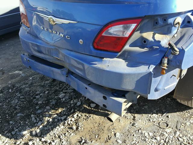 1C3LC45K78N642918 - 2008 CHRYSLER SEBRING BLUE photo 9