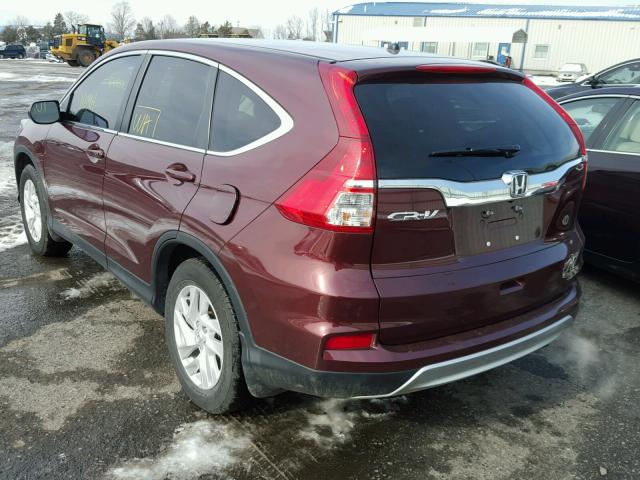 2HKRM3H54GH545676 - 2016 HONDA CR-V EX BURGUNDY photo 3